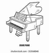 Coloring Book Children Musical Instruments Grand Stock Vector Royalty  sketch template