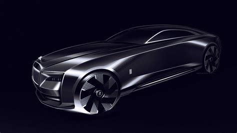 SPECTRE UNVEILED - THE FIRST FULLY-ELECTRIC ROLLS-ROYCE - CONCEPT SKETCH, SIDE FRONT 3/4.