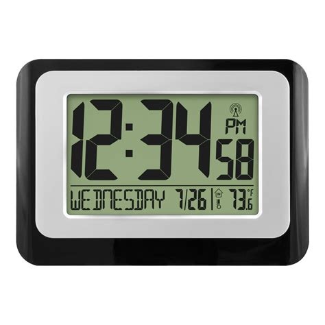 Digital Atomic Calendar Clock with Indoor Temperature - Walmart.com ...