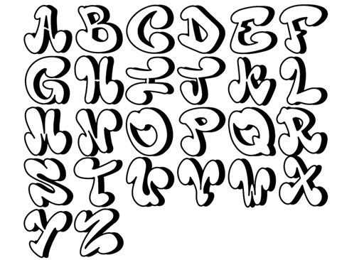 Graffiti Urban Bubble Letters Alphabet Font SVG PNG Digital Download Files Cricut Clipart - Etsy