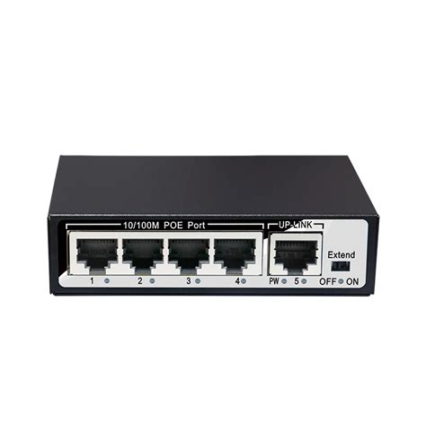 4 Port 100Mbps IEEE802.3af 4 Port POE Switch Power for CCTV Network POE IP Cameras System-in ...