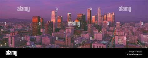 Los Angeles Skyline Sunset California Stock Photo - Alamy