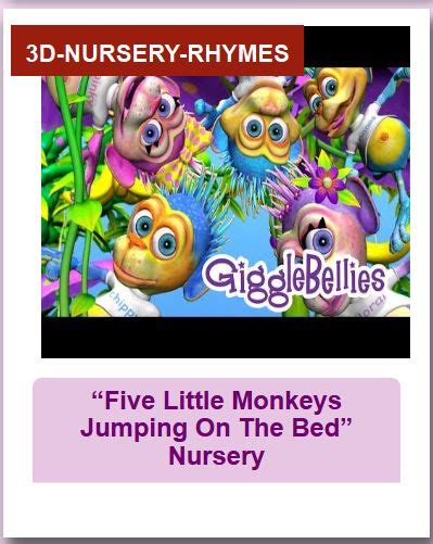 "Five Little Monkeys Jumping On The Bed" Nursery Rhyme | The GiggleBellies (Preview) | Nursery ...