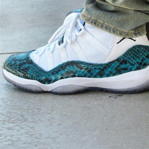 Custom Jordan 11s blue snakeskin | Custom jordans, Jordan 11s, Sneakers