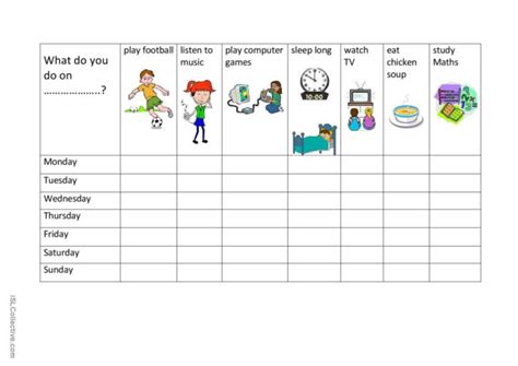 My week discussion starters, speakin…: English ESL worksheets pdf & doc