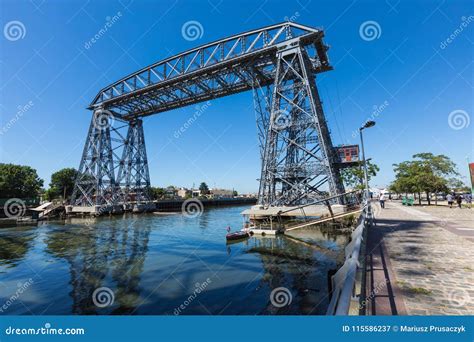 Old Nicolas Avellaneda Steel Bridge Across Matanza River In La Boca ...