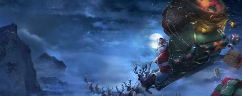 Christmas Dual Monitor, View - Dual Monitor Christmas Wallpaper Hd ...