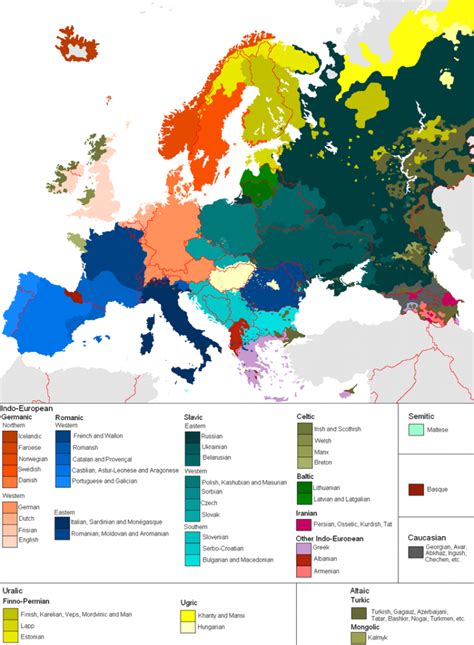 Linguistic Maps Of Europe | Languages Of Europe