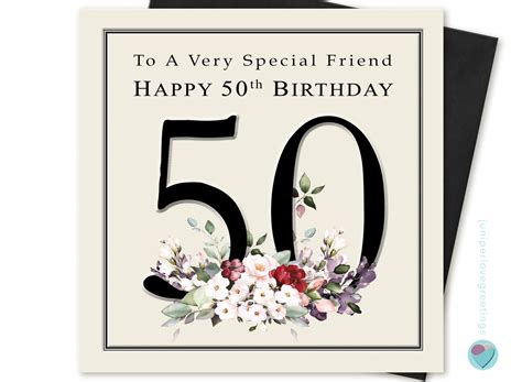 Friend 50th Birthday Card to A Very Special Friend HAPPY 50TH - Etsy UK