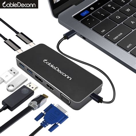 usb c hub hdmi vga displayport adapter Converter thunderbolt 3 ...