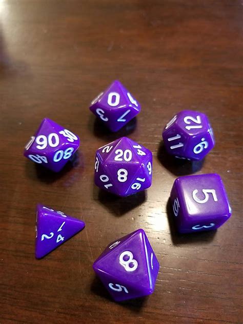 Basic Purple Dice Set | tpkgames