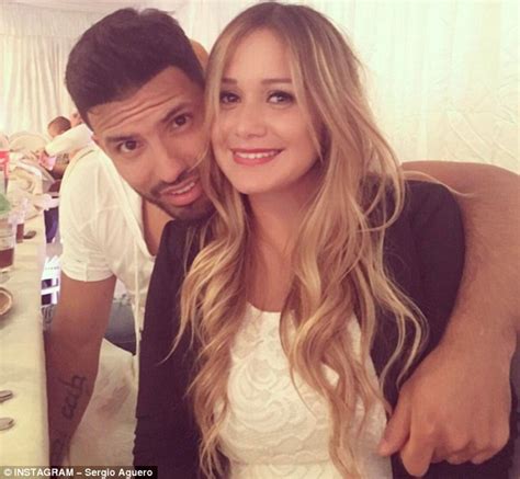 Sergio Aguero forgets Manchester City woes by celebrating anniversary with girlfriend Karina Tejeda