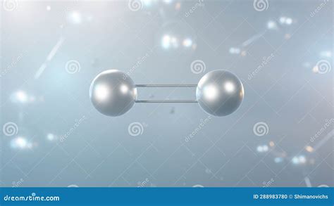 Nitric Oxide Molecular Structure, 3d Model Molecule, Nitrogen Oxide ...