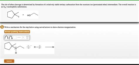 SOLVED: The site of ether cleavage is determined by formation of= relatively stable tertiary ...