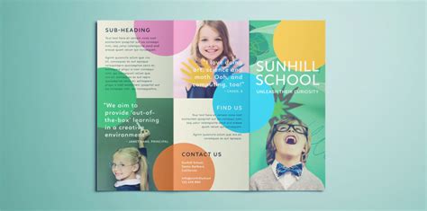 Colorful School Brochure - Tri Fold Template | Download Free