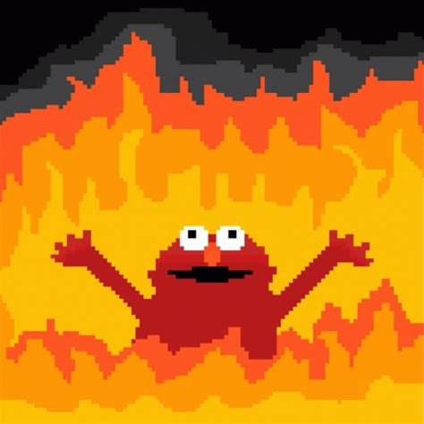 Elmo Pixel Art GIF - Elmo Pixel Art Fire - Discover & Share GIFs