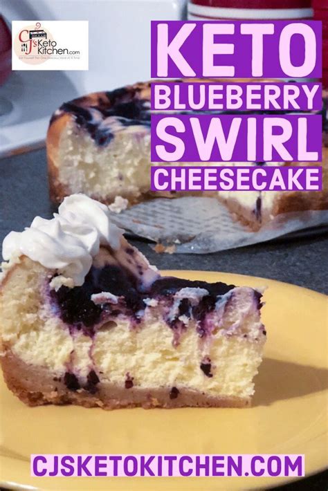 Low Carb Keto Blueberry Swirl Cheesecake | Recipe | Low carb cheesecake, Keto recipes easy, Keto ...