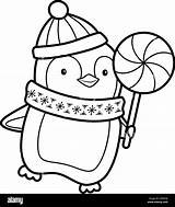 Coloring Pages Of Christmas Penguins sketch template