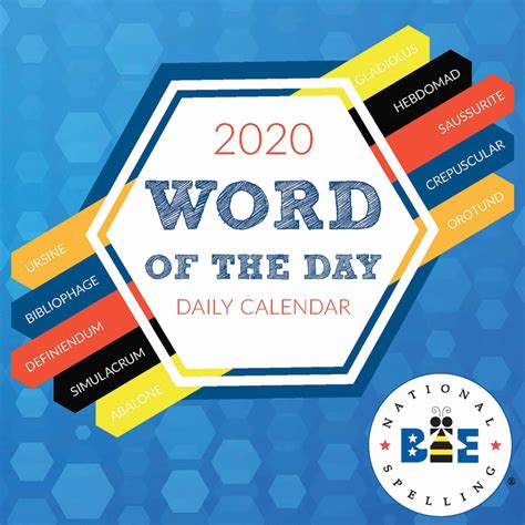 Word Of The Day Calenda – Calendar Template 2022