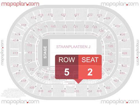 Amsterdam Johan Cruijff ArenA detailed interactive seating plan with seat & row numbers ...