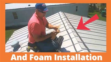 Metal Roof Ridge Cap Installation - YouTube