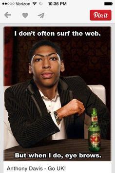 16 Anthony Davis’s unibrow ideas | anthony davis, unibrow, basketball memes