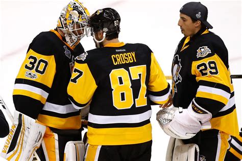 WATCH: Marc-Andre Fleury hands the Stanley Cup to Matt Murray - PensBurgh