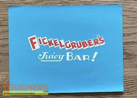 Willy Wonka and The Chocolate Factory Fickelgruber’s Juicy Bar Sign ...