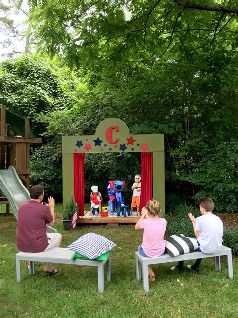 Our (DIY) Kids' Backyard Theater - Emily A. Clark | Diy kids furniture, Backyard theater ideas ...