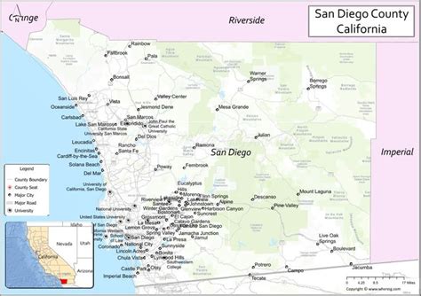 a map of the san diego county