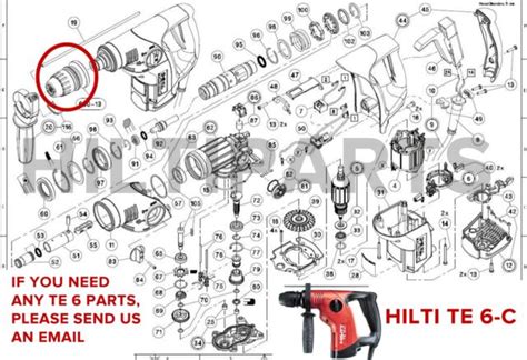 Hilti TE 60 Parts Breakdown