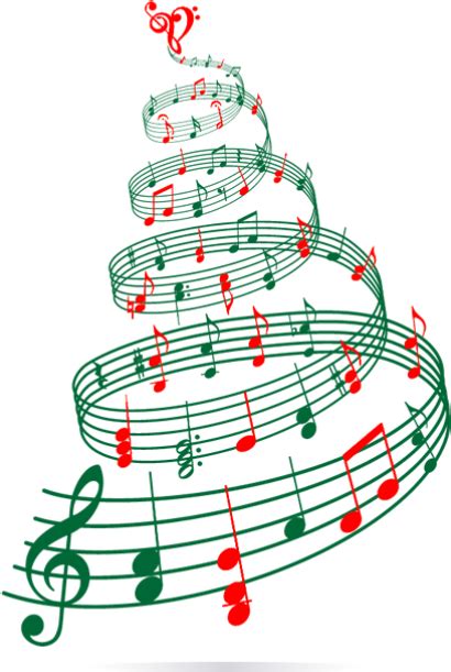 Download Musical Clipart Christmas Tree - Christmas Music Notes Png - ClipartKey