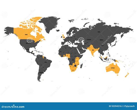 Member States Of The British Commonwealth Orange Highlighted In The ...