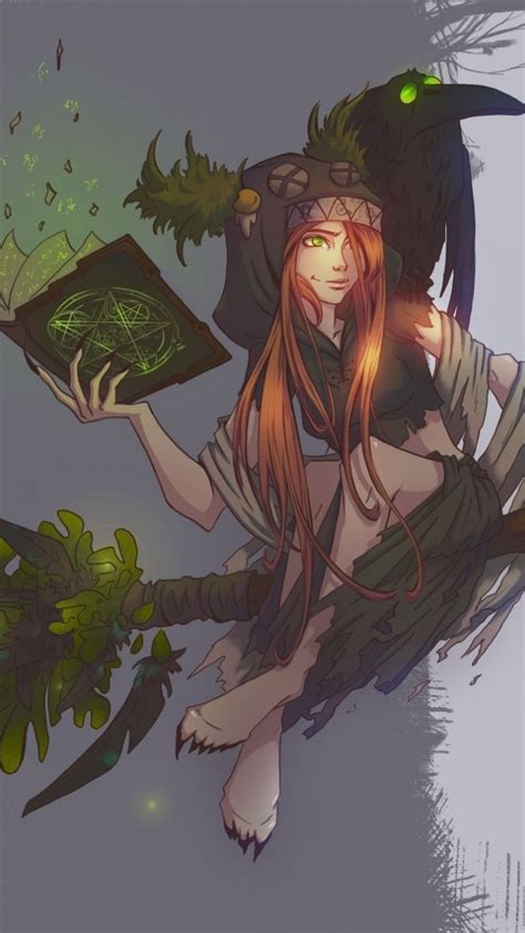 Witch, flight on broom, artwork, fantasy, 720x1280 wallpaper | Fantasy ...