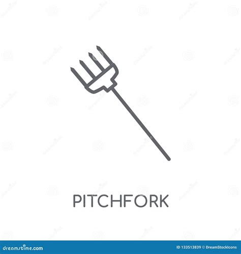 Pitchfork Linear Icon. Modern Outline Pitchfork Logo Concept on Stock ...