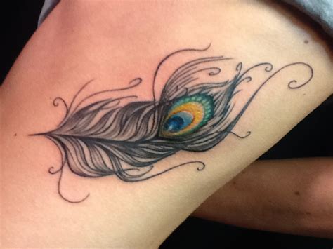 Gogue styled peacock feather tattoo by Zeek911 on DeviantArt