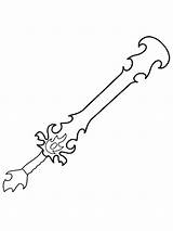 Sword coloring pages sketch template