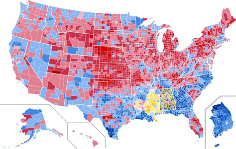 파일:1960 US presidential election results map by county.svg - 제이위키