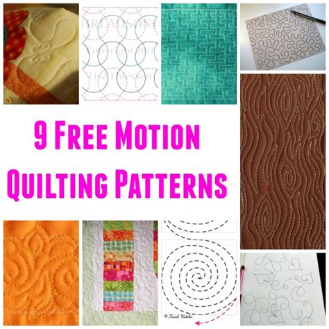 9 Free Motion Quilting Patterns – Quilting