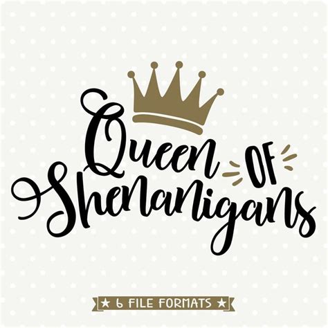 the queen of shoenhigans svt file is shown in black and white