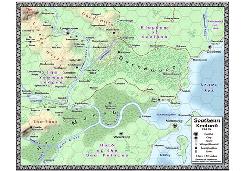 Map of Southern Keoland | So you want to be a Hero? | Obsidian Portal