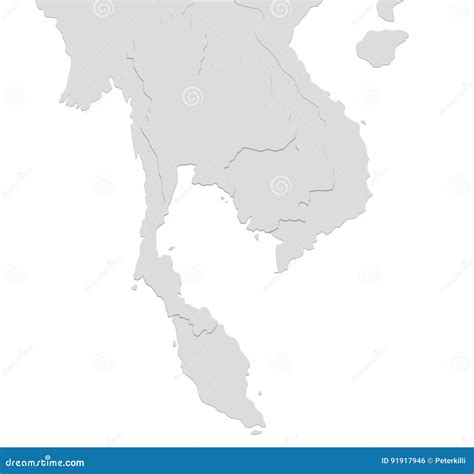 Thailand Singapore Vietnam China Malaysia Cambodia Lao Burma Map Stock Illustration ...