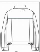 Denim Jean Jacket Flat Drawing Sketch Coloring Page sketch template