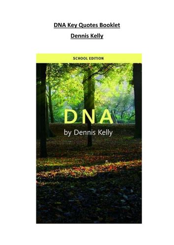 DNA Dennis Kelly Key Quotes Booklet | Teaching Resources