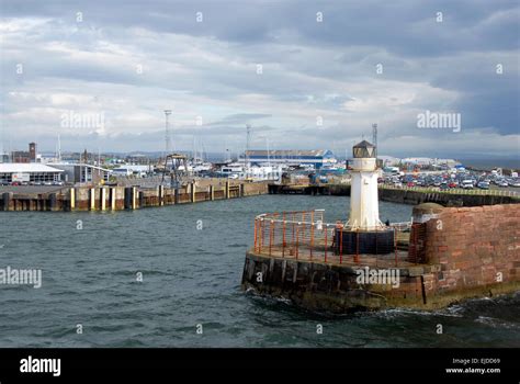 Entrance to Ardrossan harbour, Ayrshire, Scotland Stock Photo - Alamy