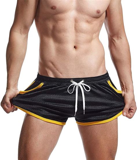 AIMPACT Mens Mesh Running Shorts Split Athletic Gym Shorts with Liner: Amazon.co.uk: Clothing