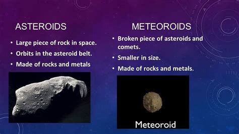 Difference between a meteoroid and an asteroid - arlopez