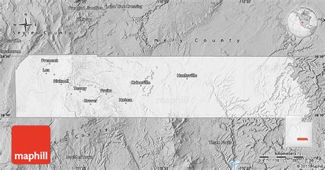 Gray Map of Wayne County