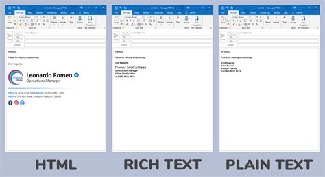 Outlook Rich Text Vs Html