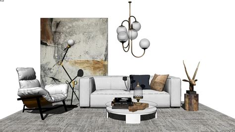 Living Room | 3D Warehouse | Warehouse living room, Curved sofa living room, Living room decor ...